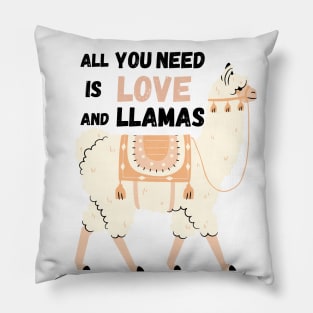 all you need is love and llama Pillow