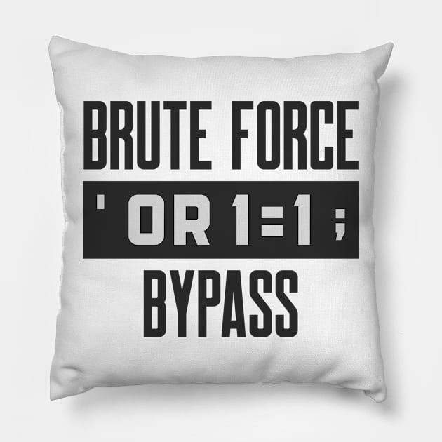 Cybersecurity Brute Force or Bypass SQL Injection Pillow by FSEstyle