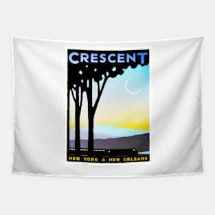 Crescent New York to New Orleans Vintage Railway Travel Tapestry