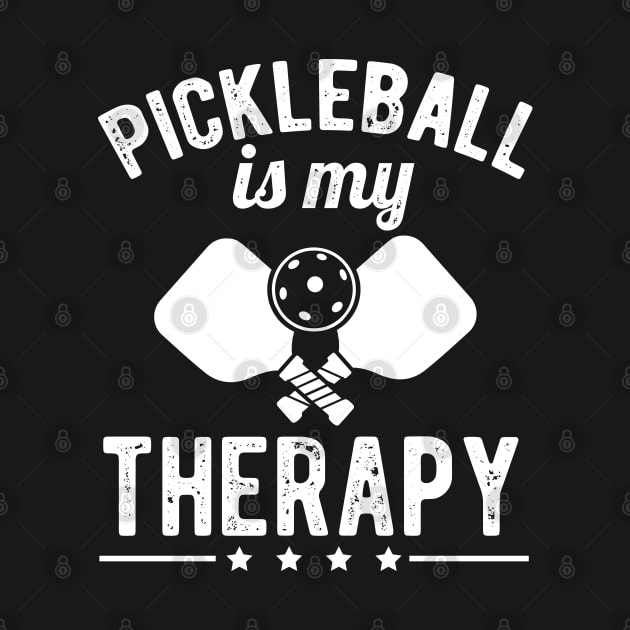 Pickle Ball Is My Therapy Funny Retirement Gift by HCMGift