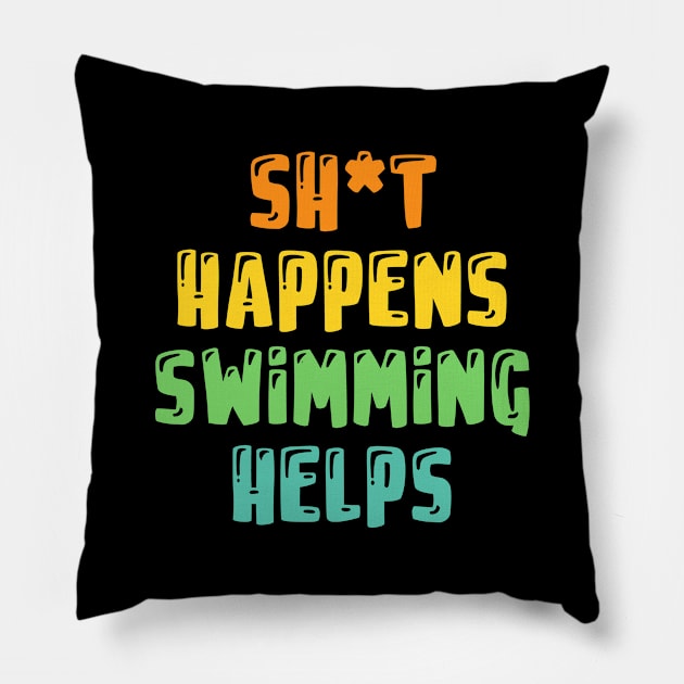 Funny And Cool Swimming Swimmer Bday Xmas Gift Saying Quote For A Mom Dad Or Self Pillow by monkeyflip