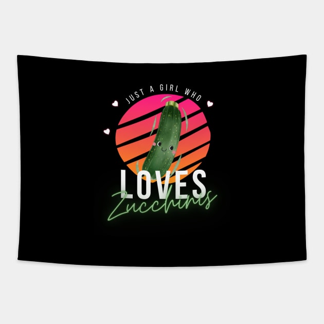Just A Girl Who Loves Zucchinis Cute Tapestry by DesignArchitect