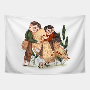 Birdie Hug Tapestry