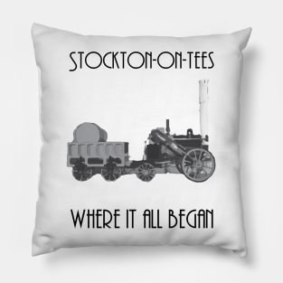 stephensons rocket stockton on tees Pillow