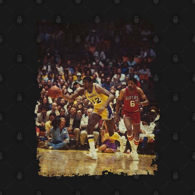 Julius Erving vs Magic Johnson, 1983 by Omeshshopart