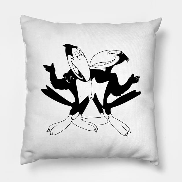 Heckle and Jeckle Pillow by kareemik