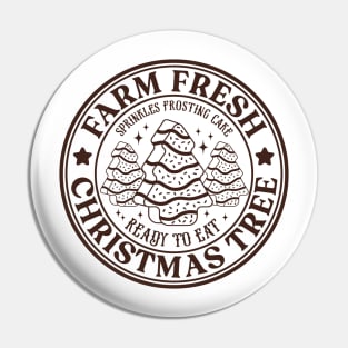 Farm Fresh Christmas Tree, Retro Christmas, Christmas T-Shirt T-Shirt Pin