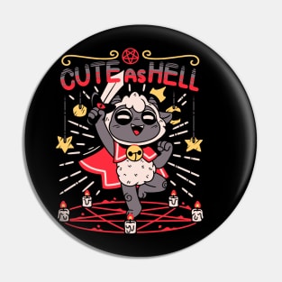 Lamb Cute as Hell Pin