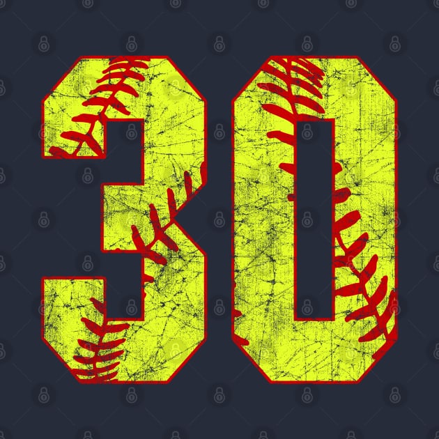 Fastpitch Softball Number 30 #30 Softball Shirt Jersey Uniform Favorite Player Biggest Fan by TeeCreations