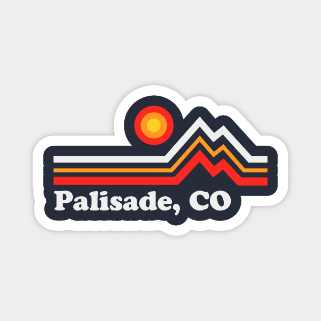 Palisade Colorado Retro Vintage Style Mountains Magnet by PodDesignShop