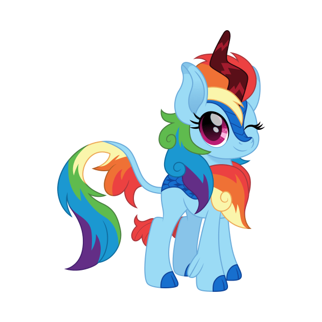 Kirin Rainbow Dash by CloudyGlow