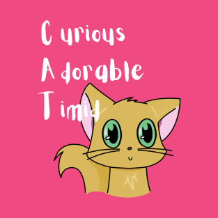 Curious, Adorable, Timid Cat Personality T-Shirt