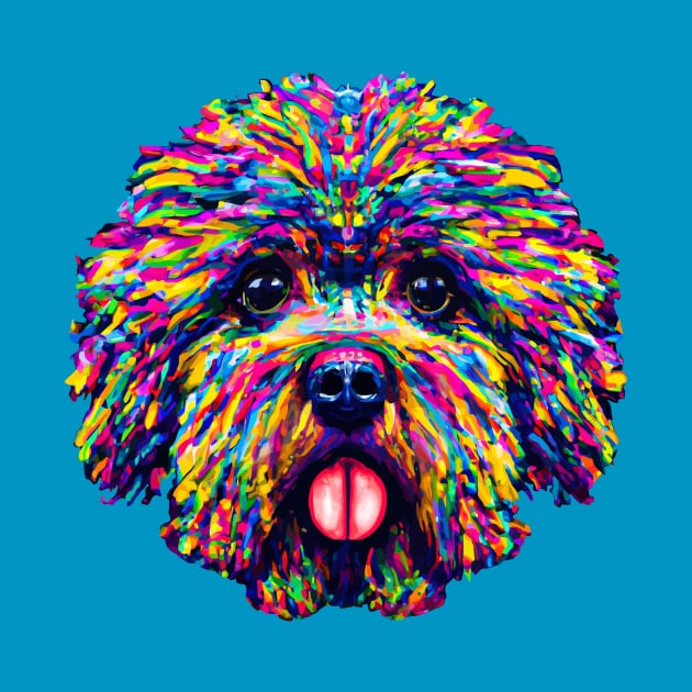 Adorable Bolognese Dog Fluffy Artwork by Furrban