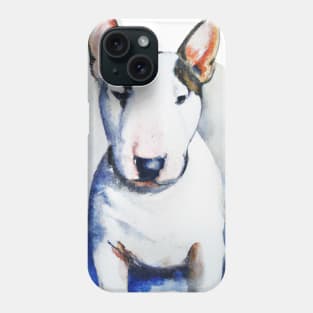 Miniature Bull Terrier Watercolor - Dog Lovers Phone Case