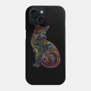 cat and pattern Phone Case