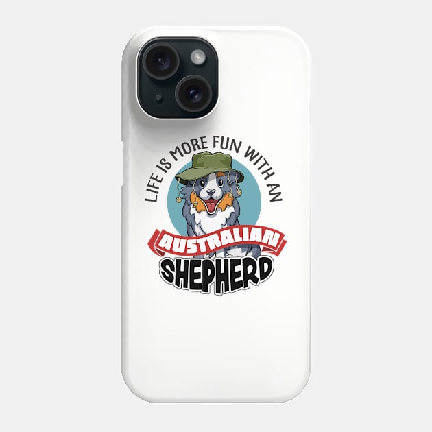 Australian Shepherd Phone Case by Black Tee Inc