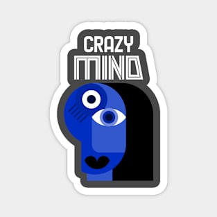 Crazy mind Tee Magnet