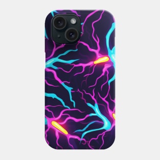 Neon Synapse: Electric Neural Network Inspired Digital Art Phone Case