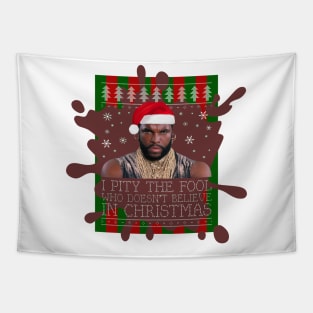 Mr T Pitty The Fool Christmas Knit Tapestry