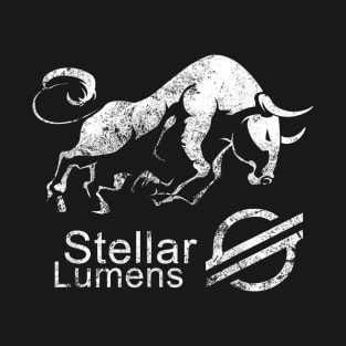 Stellar Lumens Crypto Blockchain Bullrun, XLM to the MOON! T-Shirt