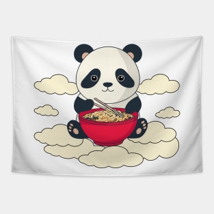 cute japanese panda eating ramen cuteness enthusiasts Tapestry