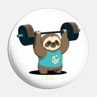 Weightlifting Sloth Pin