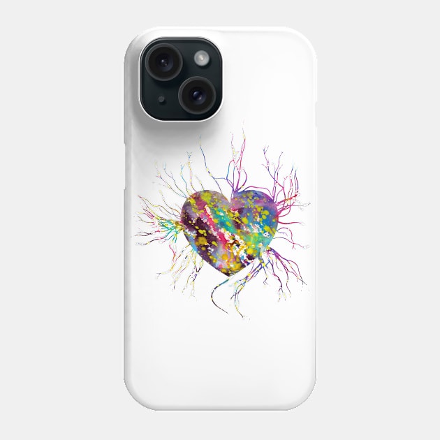 Human Veins With Heart Phone Case by erzebeth