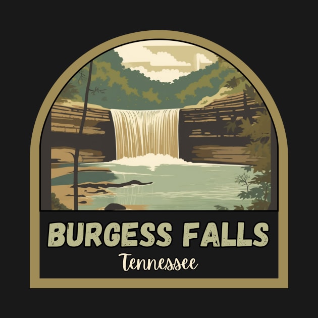 Burgess falls state park vintage hiking nature adventure outdoors by Imou designs