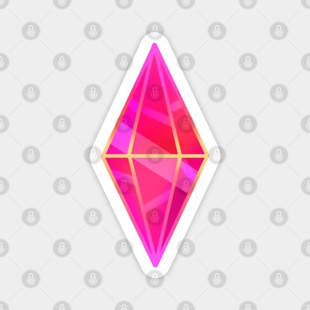 Pink plumbob sims 4 Magnet by 2dsandy