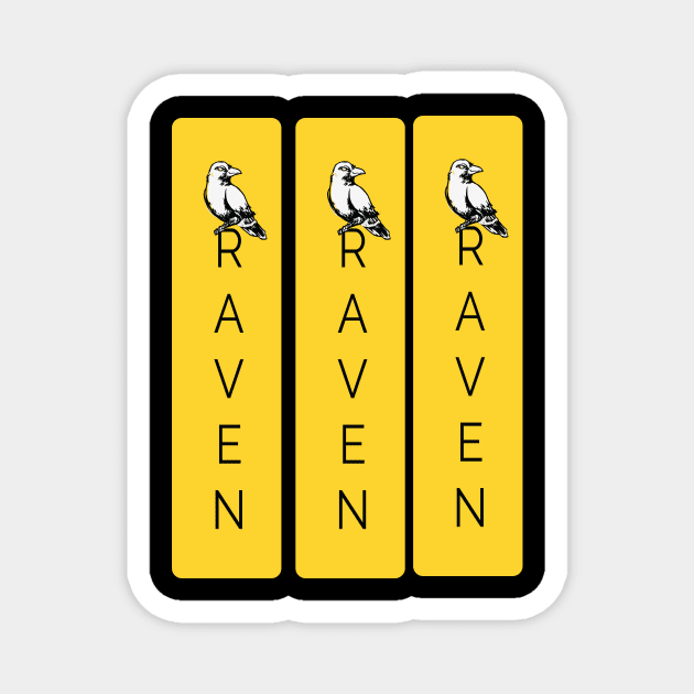 3 eyes Raven Luck Magnet by Zush