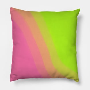 Pink Green Watermelon Ombre Color Blend Pillow