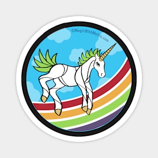 Rainbow Unicorn v11 — Dancing Uniquorn Illustration series Magnet