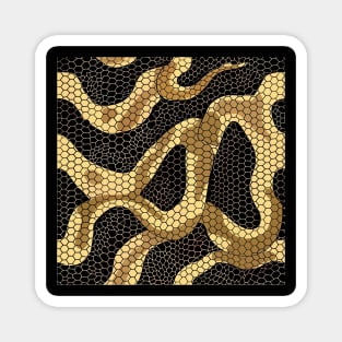 Black & Yellow Snake Print Magnet