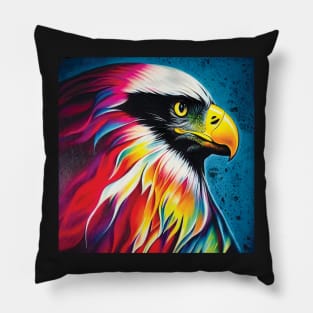 American Eagle in Striking Rainbow Colours Pillow