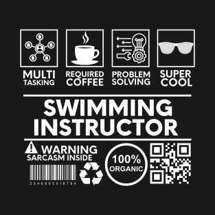 Swimming Instructor  black T-Shirt