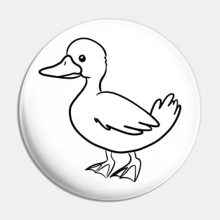 Stick figure duck Pin