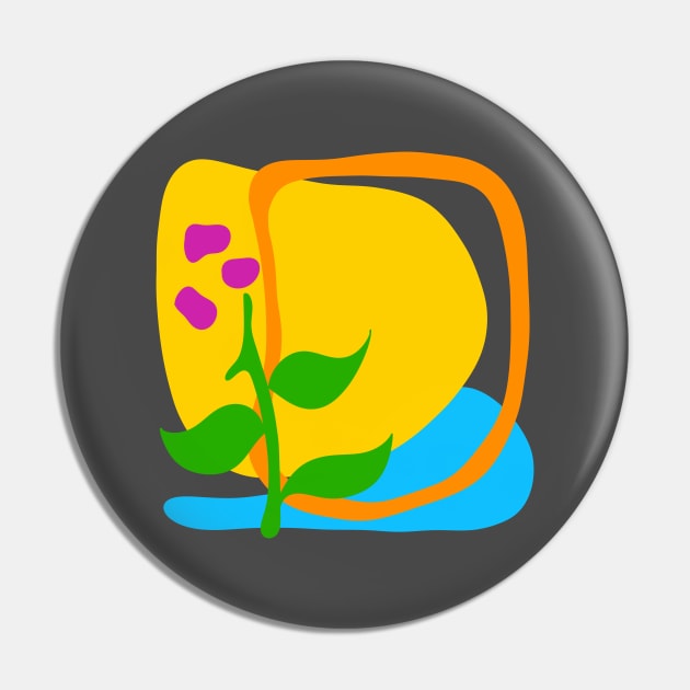 Abstract Flower Pin by Slightly Unhinged