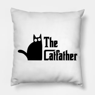 The Catfather Cat Father Mafia Father Cat Cool Black Cat Pillow