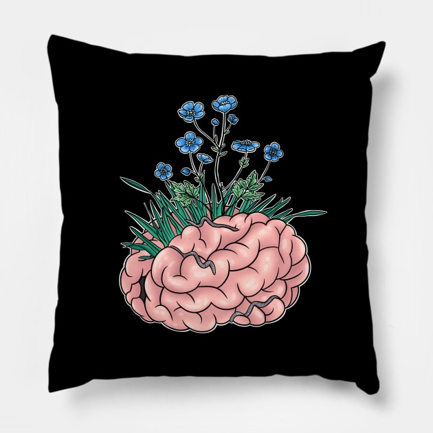 Brain Garden Pillow by Eve Shmeve