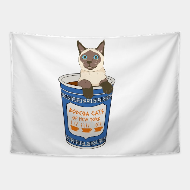 Bodega Cats of New York - Siamese Cat Tapestry by Bodega Cats of New York