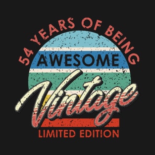 54 Years of Being Awesome Vintage Limited Edition T-Shirt