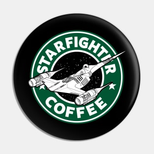 Starfighter Space Ship Coffee For Sci-fi And Coffee Lovers Pin