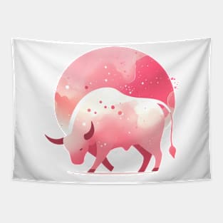 Pink Taurus Tapestry