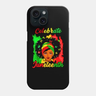 Juneteenth Afro Woman Black Queen African American Melanin Phone Case