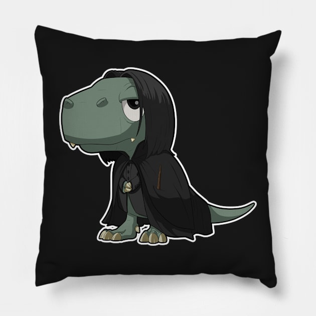 Dino wizard teacher Pillow by DinoTropolis