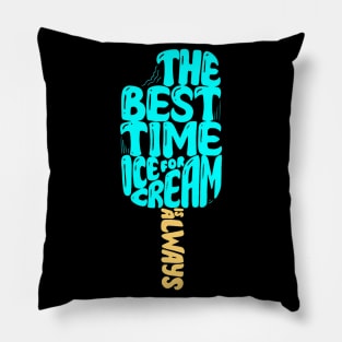 Funny Ice Cream Lover Quote Pillow