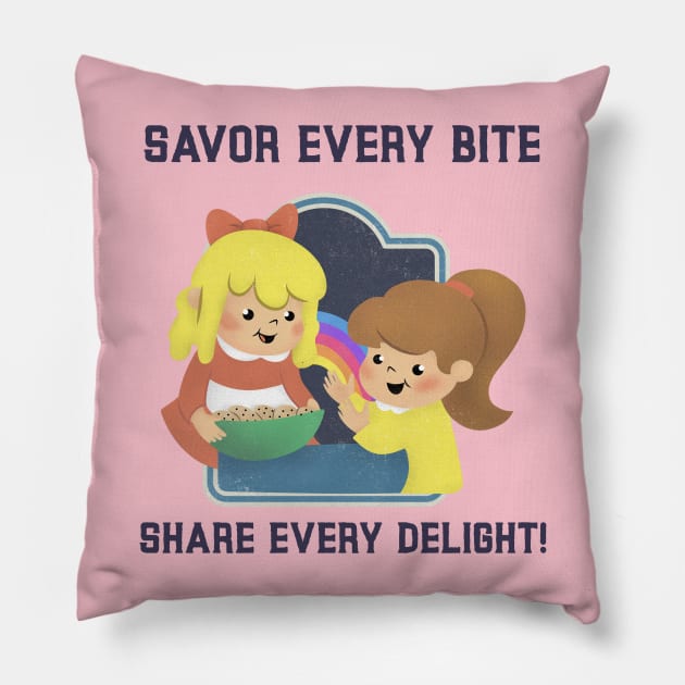 Food bloggers savor and share Pillow by Hermit-Appeal