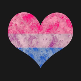Bi Pride Heart - Watercolor T-Shirt