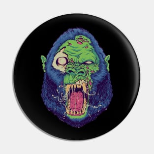 Zombie Martian green Gorilla attack Pin