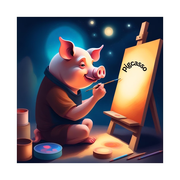 pigcasso legendary pig painter by badrhijri
